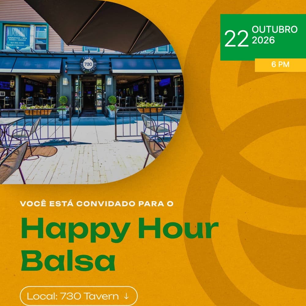 BALSA Happy Hour poster for 730 Tavern in Cambridge