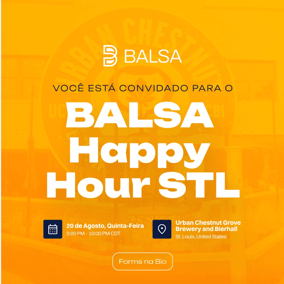 BALSA Happy Hour STL poster for Urban Chestnut Grove Brewery and Bierhall