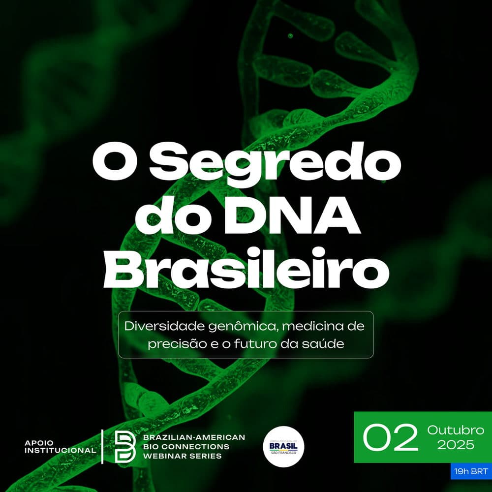 Brazilian-American Bio Connections webinar poster on Brazilian DNA