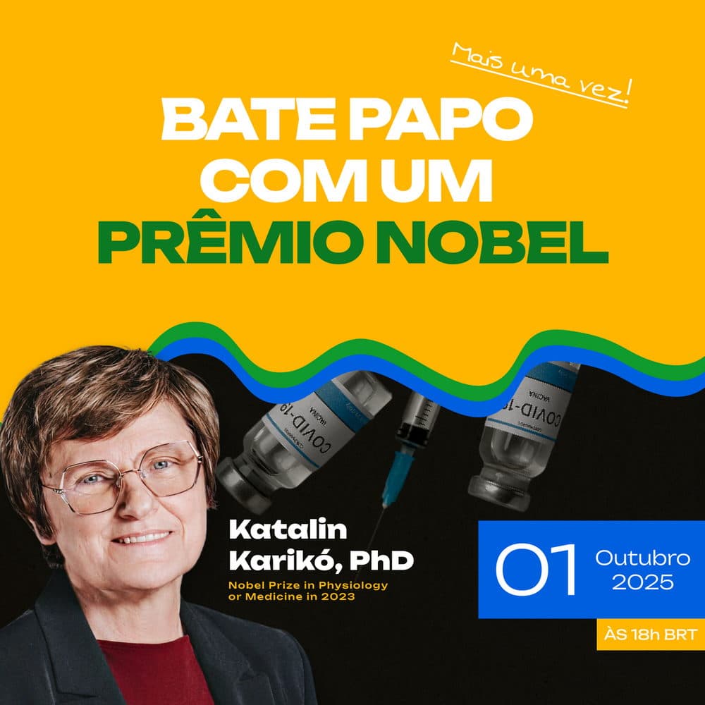 Poster for a chat with Nobel Prize winner Katalin Karikó