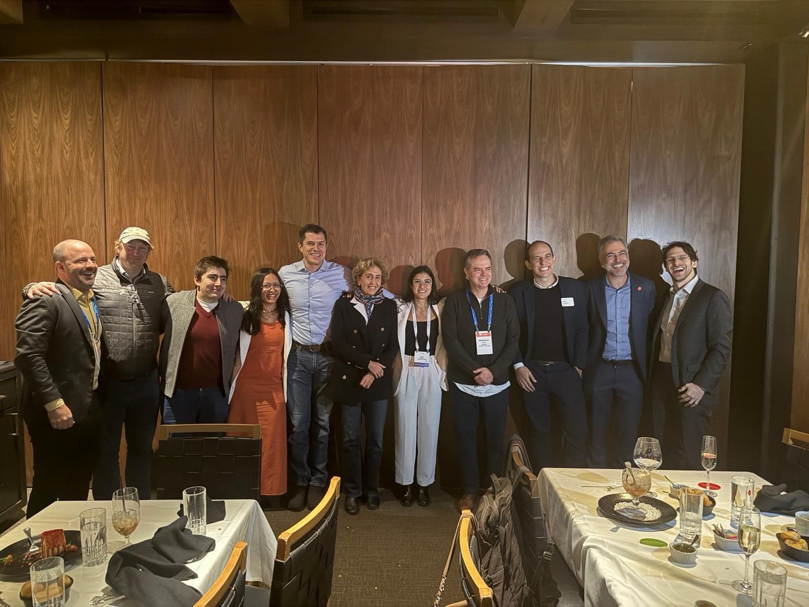 Group photo at a BALSA networking dinner